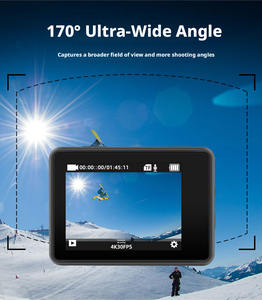 Cámara de Acción para Vlogger, Sumergible hasta 30 Metros, Cámara de Acción <span class=keywords><strong>4K</strong></span> con Ángulo de Visión de 170° °   Cámara Deportiva WiFi de Gran Angular 24G con Control Remoto para Time Lapse, Buceo y Esquí - Product Image 4