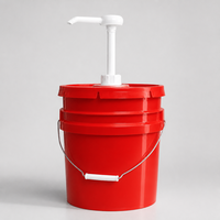 Pompe pour seau de 5 gallons, grande contenance, idéale pour le shampoing, l'après-shampoing, la lessive, le détergent, le blanchiment, les liquides
