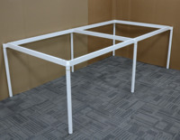 Table de salle à manger 4 places pour usage commercial et domestique, table de réunion de bureau moderne, haute stabilité, facile à nettoyer, structure en métal
