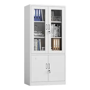 Manufacturer Modern Filing Cabinet Office Furniture 4 Metal Cabinet Storage Shelf Steel Iron Cupoards Key Lock