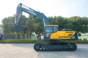 Excavatrice sur chenilles HX305L de marque réputée, équipement de construction robuste jaune - Product Image 3