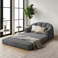 Luxuriöses Muscheldesign Cord-Polster Modernes 2-Sitzer-Sofa Kompressionsverpacktes Loveseat Schlafsofa Villa Wohnmöbel