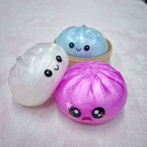 Balles anti-stress Kawaii en forme de boulette, jouet sensoriel à presser, boule de pâte extensible pour soulager le stress, jouet à main en forme de pain avec cuiseur vapeur, jouets extensibles pour adultes - Product Image 1