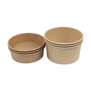 Tazón de Papel para Ensalada con Tapa, Colores Negro y Kraft Personalizados, Solución para Empacar Comidas Saludables para Llevar - Product Image 5
