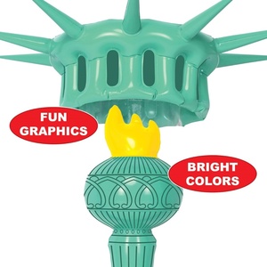 PVC Inflatable Crown and Torch 22.25 Inch 17.5 Inch for Bachelorette Party Graduation Baby <b>Shower</b> Birthday Halloween Decoration - Product Image 3