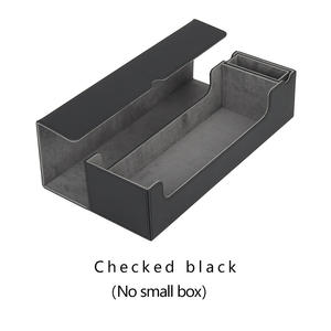 Boîte de rangement pour <span class=keywords><strong>cartes</strong></span> à jouer Torson 550+ avec logo <span class=keywords><strong>personnalisé</strong></span>, grande capacité, écologique, durable, coins carrés, en cuir PU et velours - Product Image 3