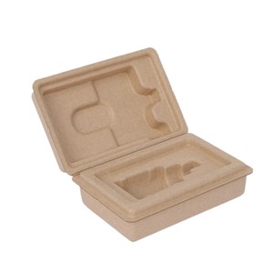 Emballage en pulpe moulée 100 % recyclable, emballage en fibre pressée à l'état humide, boîte d'emballage pour bouteille d'huile - Product Image 1