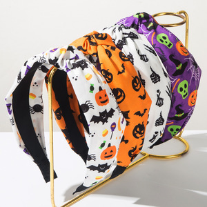Diadema con Nudos Estilo Europeo-Americano para Halloween, con Estampado de Calabaza, Murciélago, Calavera y Araña, para Mujeres, Fiestas, Cosplay - Product Image 1