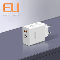Chargeur de téléphone portable à charge rapide double USB-A/USB-C PD+QC5.0 5V/3A ignifuge certifié CE FCC