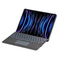 Nouvelle coque clavier sans fil Air 13 2020 pour iPad Pro 12.9 avec pavé tactile, support pour stylet, rétroéclairage RVB 7 couleurs et touches à ciseaux pour le gaming