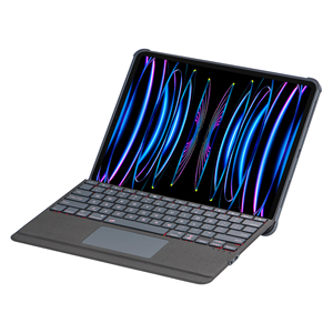 Nuova <span class=keywords><strong>Custodia</strong></span> con Tastiera Wireless per <span class=keywords><strong>iPad</strong></span> Air 13 2020, Cover per <span class=keywords><strong>iPad</strong></span> <span class=keywords><strong>12.9</strong></span> 2018 con Touchpad, Porta Penna e 7 Retroilluminazioni LED RGB per Gaming - Product Image 3