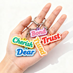 Portachiavi in Gomma Morbida con Lettere 3D in Rilievo Personalizzabile con Qualsiasi Parola o Frase Ideale per Promozioni di Marca e Campagne di Marketing - Product Image 2