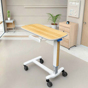 Table d'hôpital moderne, robuste et simple à poser sur le lit, réglable en hauteur, avec plateau en mélamine et structure en acier, confortable pour usage commercial en salle de soins Shiye - Product Image 4