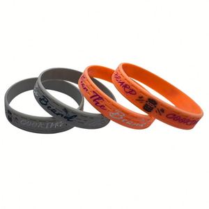 Custom Silicone Wristbands <b>with</b> Printed Embossed Logo - Bulk Rubber <b>Bracelets</b> for Kids Events Schools Promotions Mixed Colors - Product Image 2