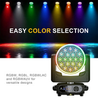 SHEHDS Projecteur de scène Wash à tête mobile étanche IP66, 19x20W, LED RGBLAC à pixels individuels, CRI88, Zoom, DMX512, pour mariages en extérieur