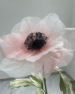Flor de Amapola <span class=keywords><strong>Gigante</strong></span> Hecha a Mano de Color Rosa Claro para Decoración de Bodas, Eventos, Baby Showers y Cumpleaños - Product Image 5