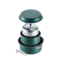 Ensemble de couverts de camping en plein air portable Plusieurs styles Batterie de cuisine de camping