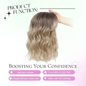 Perruques Lace Front en Soie Haute Température pour Femmes, Style Européen et Américain, avec <span class=keywords><strong>Frange</strong></span> <span class=keywords><strong>Mi</strong></span>-Partie, Complément Capillaire - Product Image 5