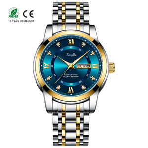 ساعات رياضية فاخرة للرجال بحركة كوارتز، قرص ساعة تناظري 41 مم، حزام من الفولاذ المقاوم للصدأ، علبة من السبائك، ساعة كرونوغراف مع علب وحافظات 20 مم - Product Image 6