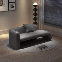 Sofá Reclinable en Forma de L de Cuero Minimalista Italiano para Sala de Estar, Dormitorio, Hotel, Casa de Huéspedes, Apartamento Pequeño, Uso Recreativo