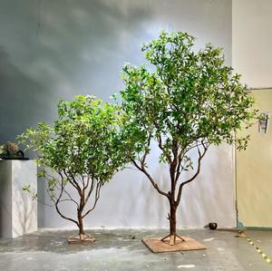 Arbre artificiel <span class=keywords><strong>Pieris</strong></span> <span class=keywords><strong>Japonica</strong></span>, arbre d'intérieur, faux arbuste vert en pot, sans arrosage, pour salon, villa, café, décoration intérieure - Product Image 3