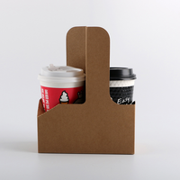 Vente chaude Café À Emporter Porte-Gobelets En Papier Écologique Jetable Tasse À Café Boisson Transporteurs Plateau