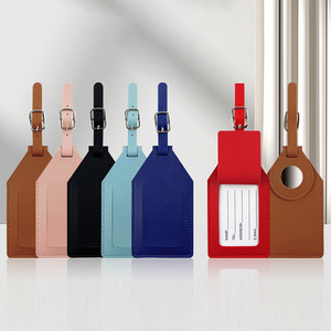 Etiquetas de Equipaje Personalizadas con Logotipo Vintage Marrón, Etiquetas de Cuero PU para Maletas y Bolsas de Viaje - Product Image 4