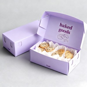 Caja de Papel <span class=keywords><strong>para</strong></span> Llevar Comida, Reciclable, Económica, Impresa por Ambos Lados, <span class=keywords><strong>para</strong></span> Postres, Galletas, <span class=keywords><strong>Donas</strong></span>, Chocolate, Pan - Product Image 4