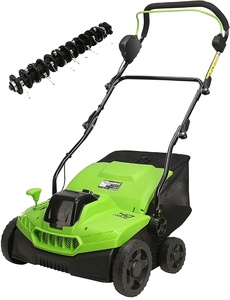 Désherbeur et <span class=keywords><strong>scarificateur</strong></span> électrique sans fil 40V 360mm, aérateur de pelouse, râteau - Product Image 2
