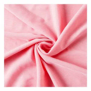 Customized Colors 8x3 Rib Fabric 95% Polyester 5% Spandex Stretch Rib Knit Brushed DTY Rib Fabric