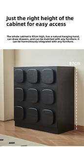 Coffre moderne en bois massif à trois tiroirs <span class=keywords><strong>de</strong></span> <span class=keywords><strong>style</strong></span> vintage <span class=keywords><strong>Petit</strong></span> <span class=keywords><strong>meuble</strong></span> <span class=keywords><strong>de</strong></span> <span class=keywords><strong>rangement</strong></span> organisateur d'entrée pour salon et chambre à coucher - Product Image 3