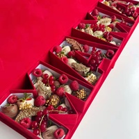 Cartes en carton biodégradable faites à la main, gaufrées de luxe, en forme de fleur, remplissables, avec lettres « Je t'aime », pour chocolat, fraises, sushi et gelée