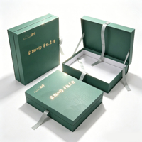 Boîte cadeau personnalisée gaufrée avec couvercle tactile en papier, bracelet en bois d'agar, boîte à livre haut de gamme à fermeture magnétique pour crème visage