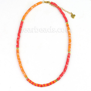 Colliers ras de cou Boho en cristal naturel, colliers de <span class=keywords><strong>perles</strong></span> en pierre <span class=keywords><strong>Heishi</strong></span>, accessoires en acier inoxydable doré - Product Image 4