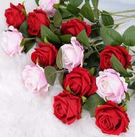 Bunga Sutra Buatan Buket Mawar Tunggal Premium Dekorasi Pernikahan Hari Valentine Bunga Buatan Dekorasi Rumah Ruang Tamu