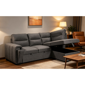 Sofá <span class=keywords><strong>Cama</strong></span> OEM Tianhang con Base, Sofá en Forma de L de 3 Plazas con Almacenamiento, Muebles para Sala de Estar, Juego de Muebles para Sala - Product Image 3