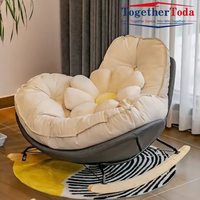 Fauteuil à bascule confortable et élégant, rembourré, stable, relaxant, pour la lecture, la sieste, la détente, les loisirs