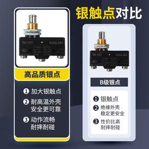 Interrupteur de fin de course KAILAN Micro-interrupteur TM-1300 1306 1305 1703 1704 1724 1307 1308 1309 380V 15A SPST IP40 - Product Image 3