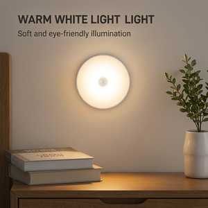Motion Sensor LED <b>Night</b> <b>Light</b> Battery Operated Cordless Magnetic Wall <b>Light</b> for Bedroom Stairway Closet Hallway Warm White - Product Image 6