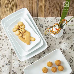 Vente en gros d'assiettes de service en céramique Assiettes à dîner en porcelaine blanche personnalisées Design classique Restaurant Hôtel PC - Product Image 3