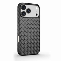 Coque de téléphone COSYU de luxe tressée en TPU de haute qualité pour 17/16 Pro Max avec support magnétique et dissipation thermique personnalisable