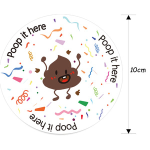 Bonitas pegatinas de caca, pegatinas solubles para decoraciones de fiesta de caca, pegatinas de caca para orinal, etiqueta de entrenamiento, regalos para niños - Product Image 2