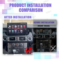 Autoradio multimédia Android 12 de 13,1 pouces pour Land Rover Range Rover Vogue V8 L322 2002-2012, lecteur GPS, navigation, panneau de climatisation