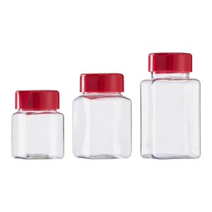 Nhãn dính <span class=keywords><strong>60ml</strong></span> 100ml 120ml vuông rỗng <span class=keywords><strong>PET</strong></span> trong suốt gia vị hạt nhựa gia vị chai với màu đen bướm Nắp - Product Image 1