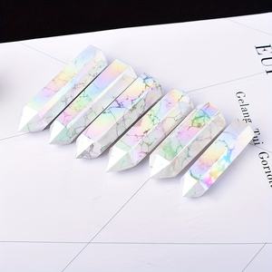 Vente en gros CrystalHola : Pointe de pierre de pin blanc électroplaquée Aura, élégante, tendance Feng Shui, apaisante pour la décoration de la maison et du bureau - Product Image 2