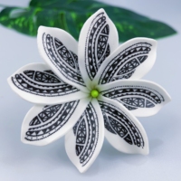 10 couleurs, 9 cm, épingle à cheveux en mousse EVA, fleur artificielle, décoration pour fête hawaïenne, accessoires pour femmes