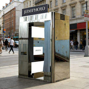 Cabina Fotografica Self-Service All-in-One in Acciaio Inox Personalizzata JIPAI <span class=keywords><strong>con</strong></span> <span class=keywords><strong>Foto</strong></span> Selfie Stampabili - Product Image 1
