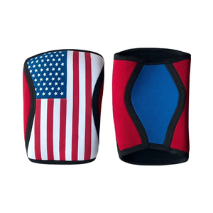 Genouillère en néoprène avec drapeau américain, protection respirante, universelle, unisexe, à enfiler, toutes saisons - Product Image 6