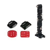 Prix usine 19 en 1 Cams ensemble d'accessoires casque 3M adhésif montage adaptateur tampons autocollant incurvé côté montage accessoires pour GoPros