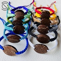 Bracelet en bois NFC en coque de noix de coco naturelle, écologique et étanche, Ntag213 RFID 13,56 MHz, réglable pour le contrôle d'accès